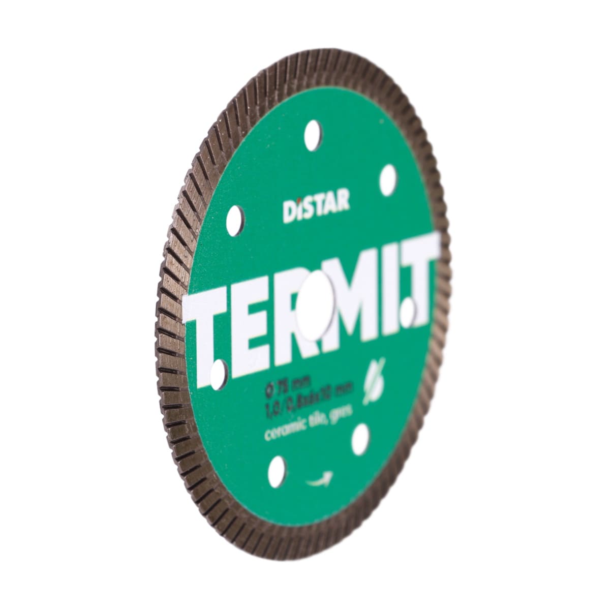 Close-up of Termit 3 inch turbo rim diamond blade with thin 1 mm edge
