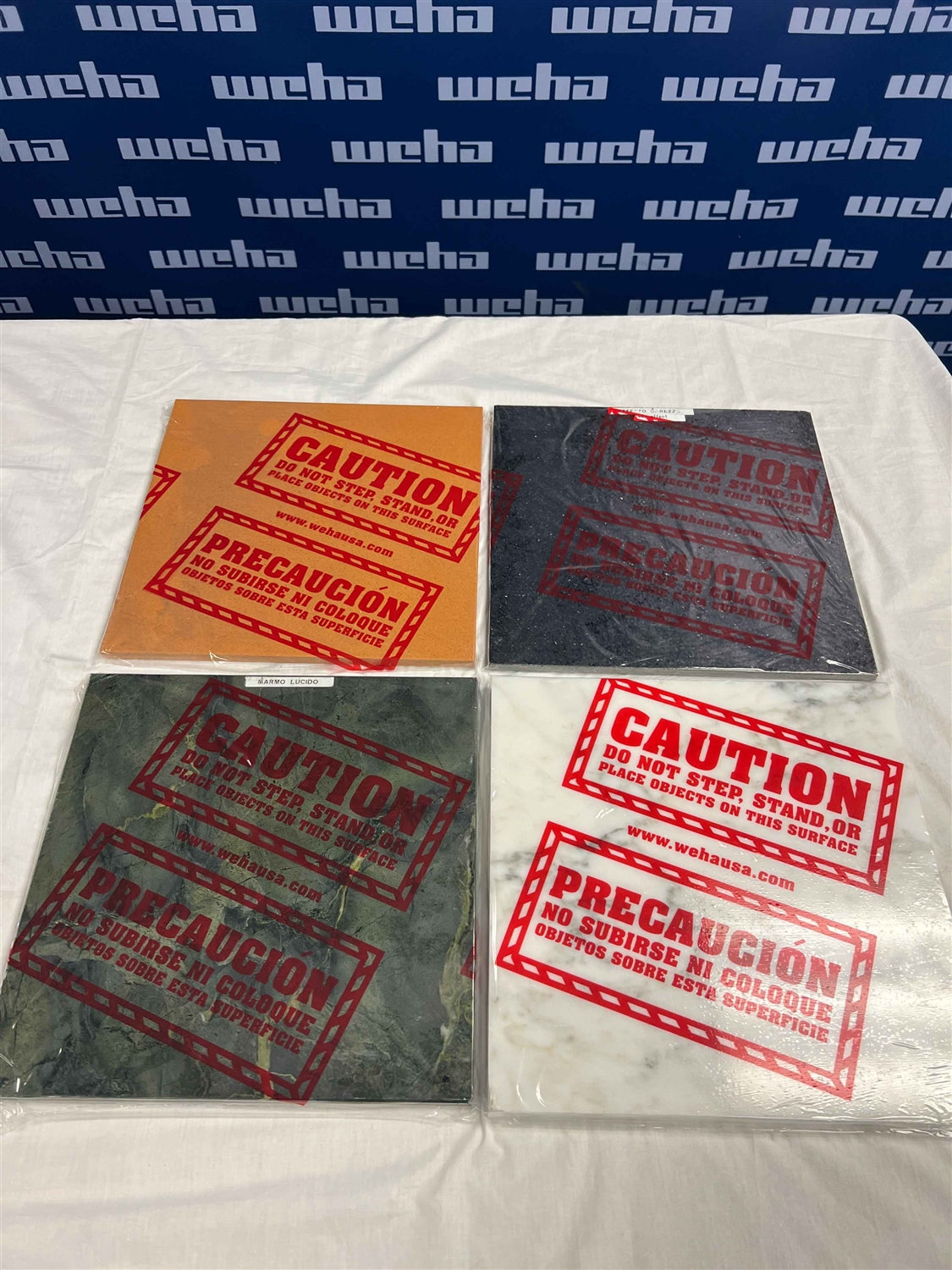 Weha Clear Countertop Protective Film - Caution Marked