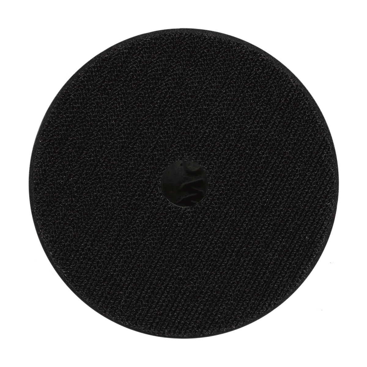 Black foam roller on a white background