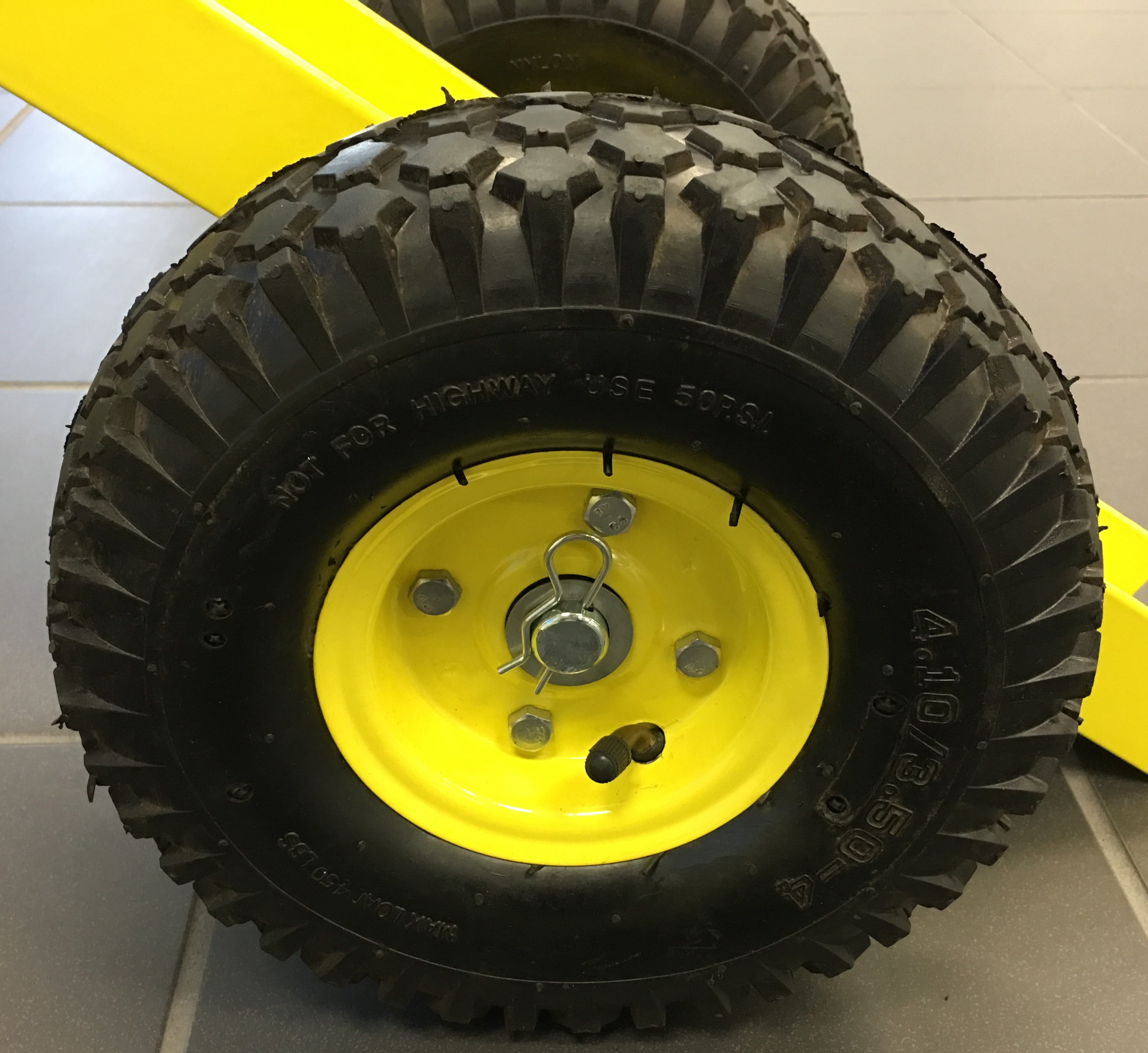 Weha 10" Safety Yellow Slab Dolly with 2 Wheels