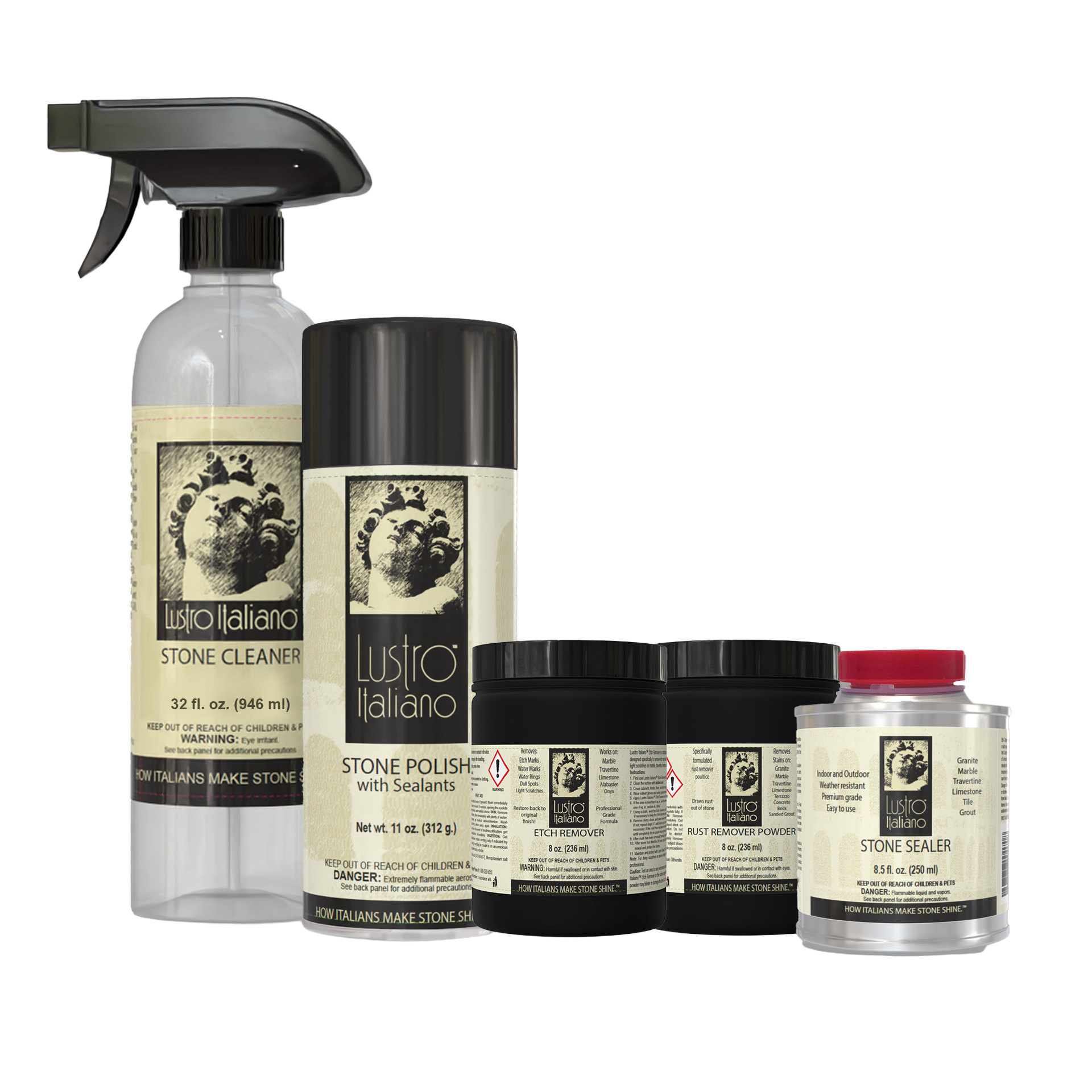 Lustro Italiano Marble Rust Remover & Restoration Kit