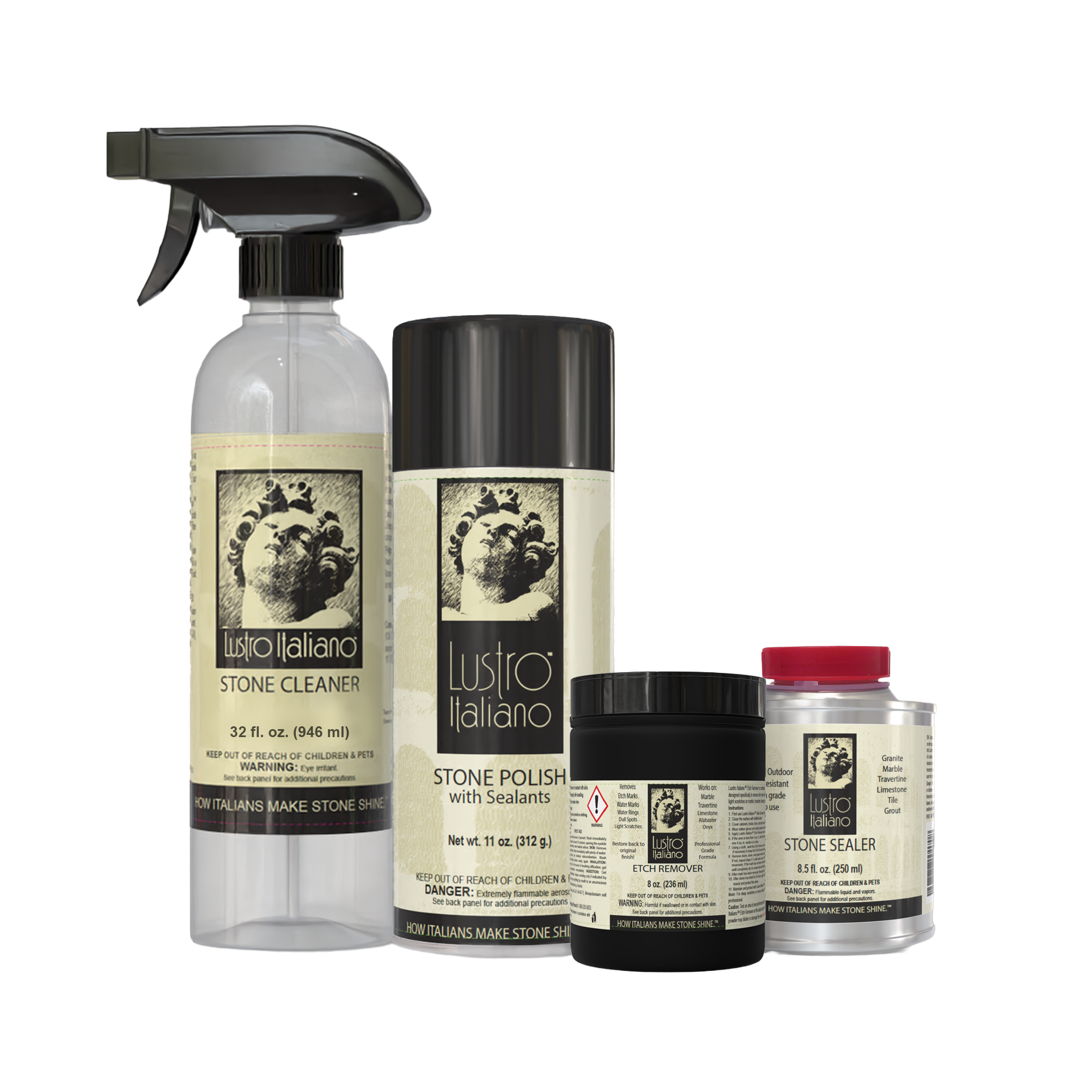 Lustro Italiano Professional Marble Etch Remover Kit
