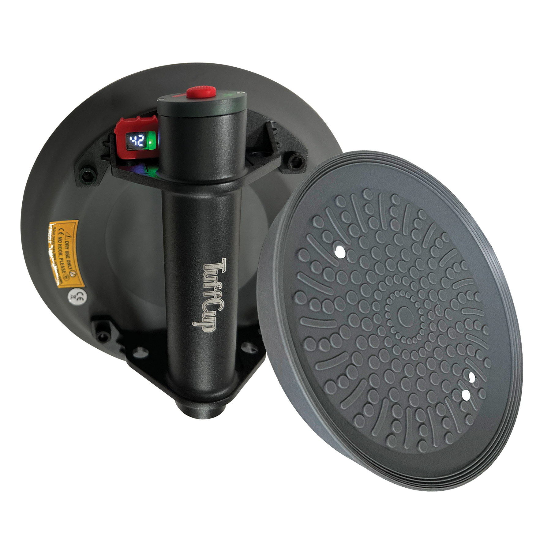 TuffCup Titan 8" LED Battery Powered Vacuum Cup – Heavy-Duty Electric Suction Tool