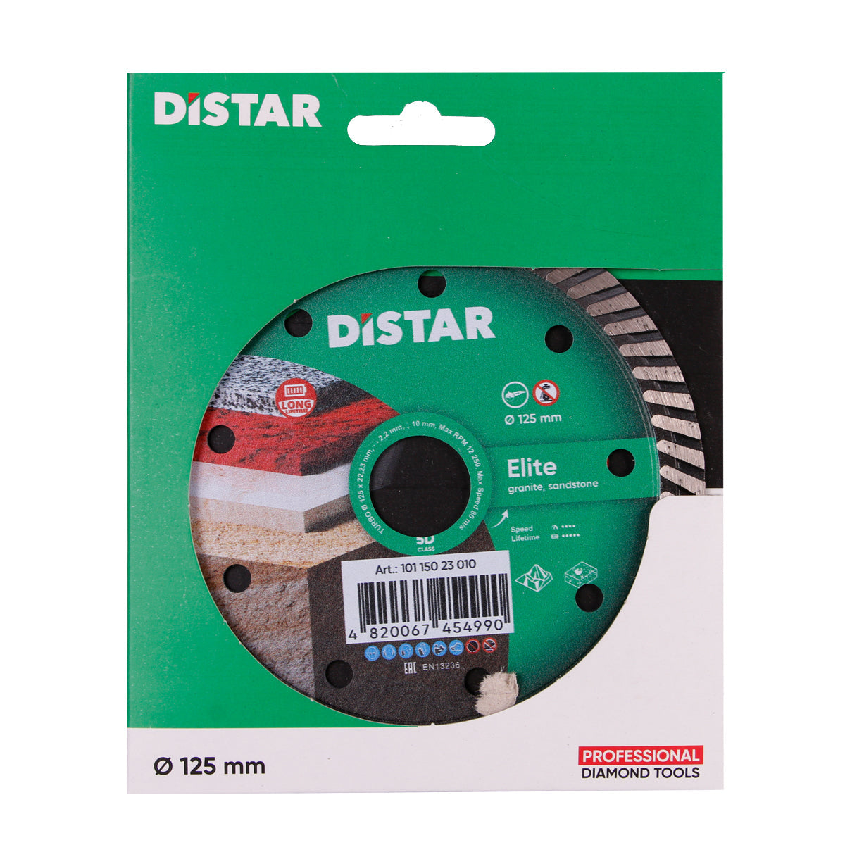 Distar diamond cutting disc packaging on a white background