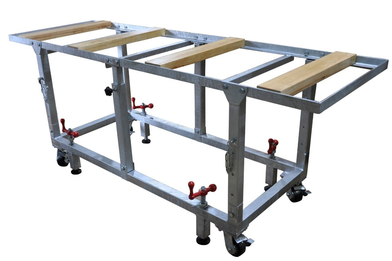 Weha 27" Adjustable Height Galvanized Fabrication Work Table