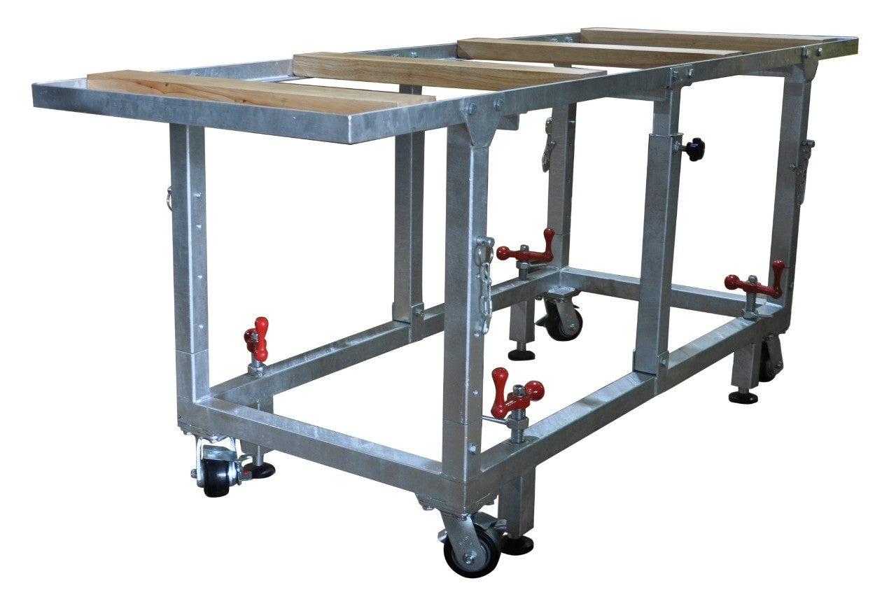 Weha 27" Adjustable Height Galvanized Fabrication Work Table