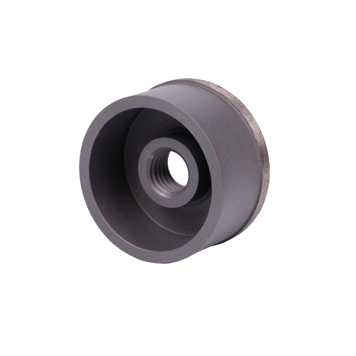 Metal pulley on a white background
