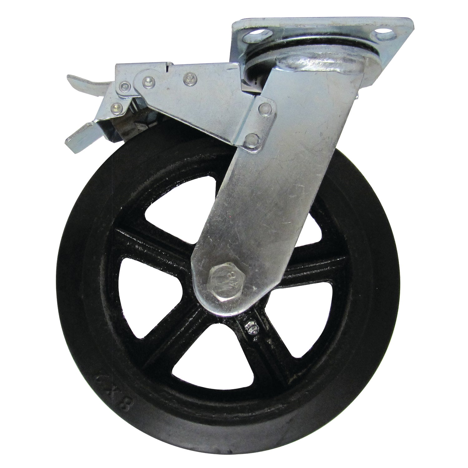 Weha Black Swivel Granite Shop Cart Wheel