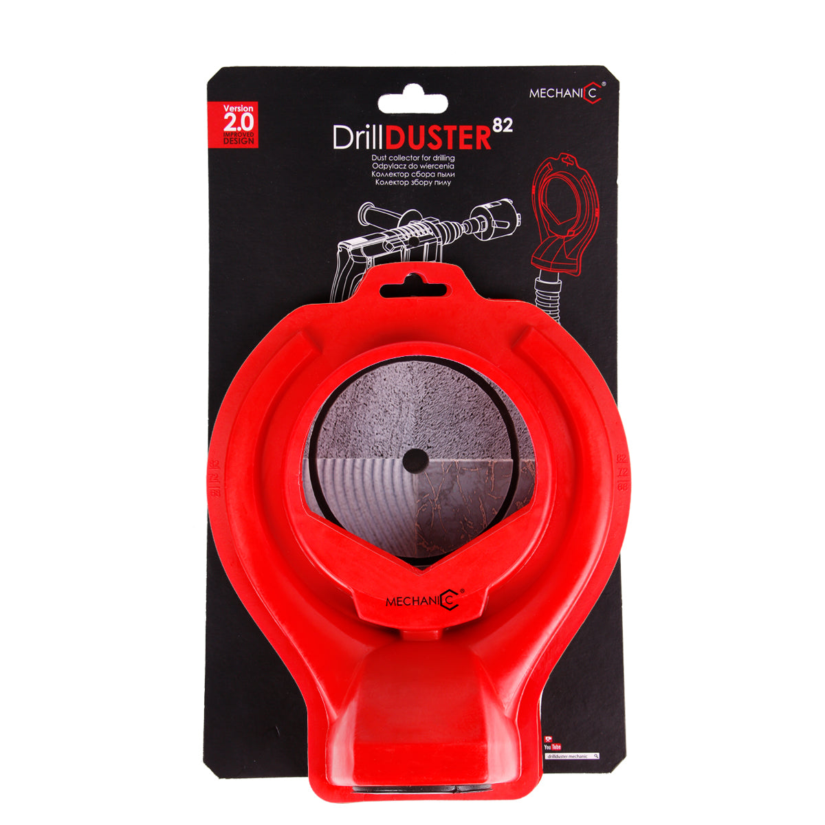 DrillDUSTER 82 2.0 dust collector attachment for drills with 82 mm capacity