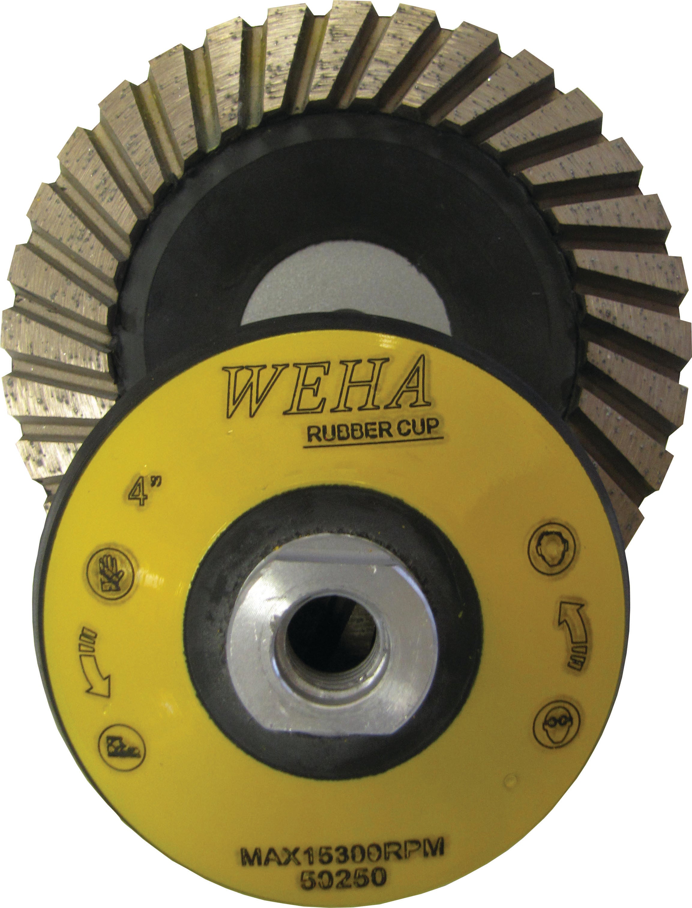 Weha 4" Rubber Diamond Cup Wheel