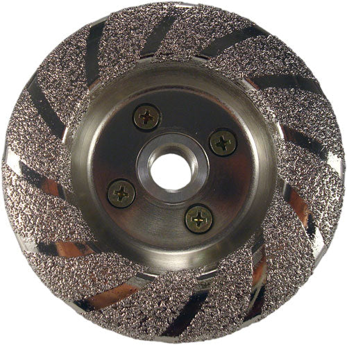 Weha 4" Vacuum Brazed Diamond Contour Cup Wheel – Coarse