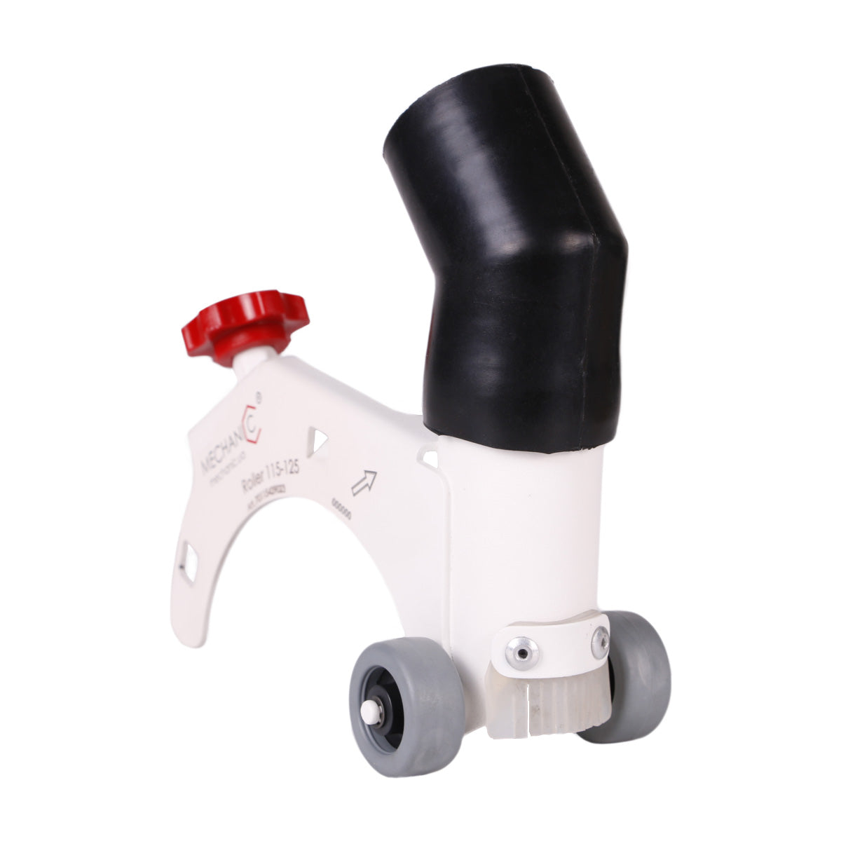 Pipe cutter with black and white design on a white background