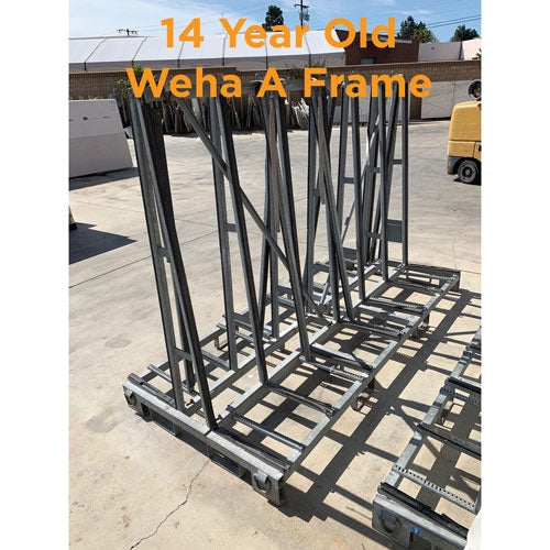 Weha Large Double-Sided A-Frame Transport Cart – 96" x 43" x 68"
