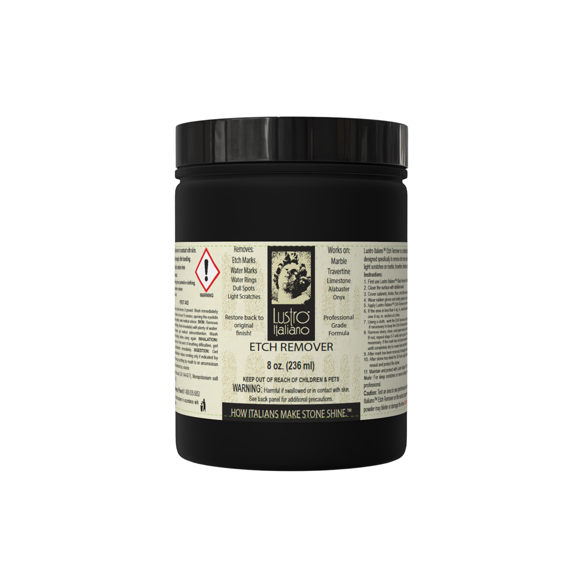 Lustro Italiano Etch & Water Mark Remover Powder