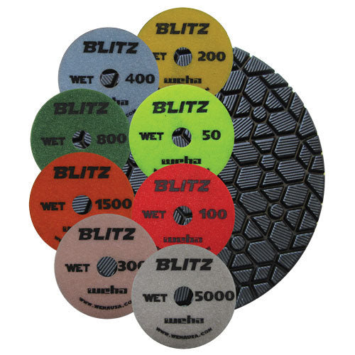 Weha 4" BLITZ 7 Step Diamond Polishing Pads