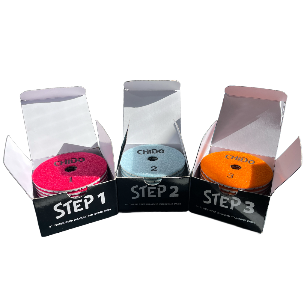 Chido 4" 3 Step Polishing Pads