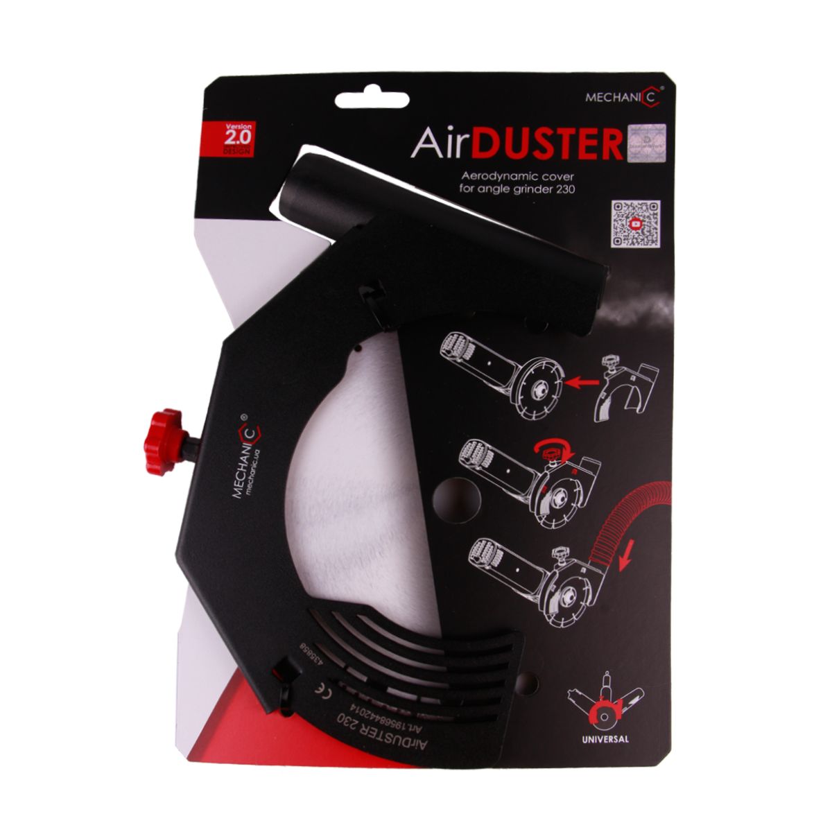 AirDUSTER Angle Grinder Cutting Guard with Dust Removal – 5", 7", 9" Sizes