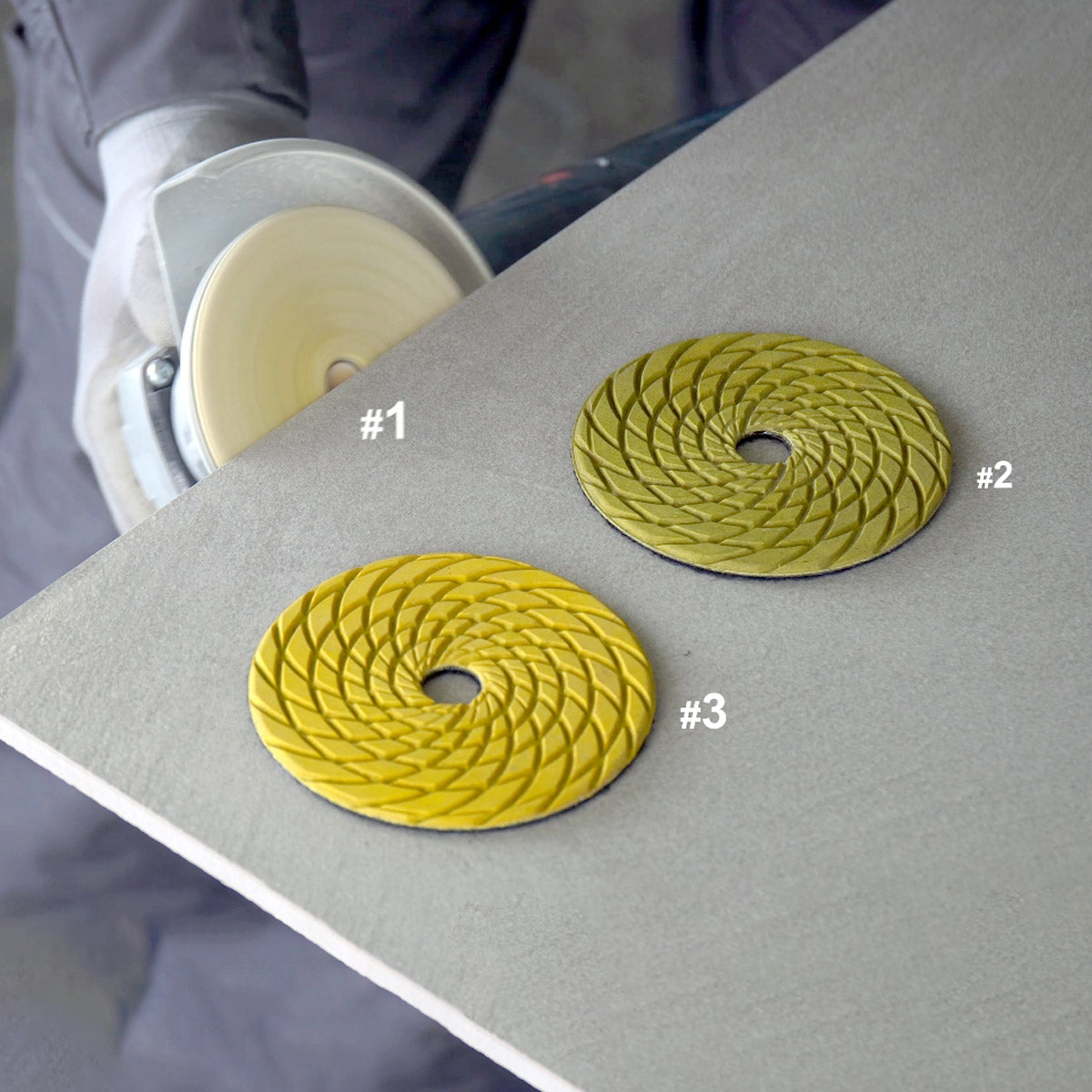 CoolPAD 4" Polishing Pad for Ceramic & Porcelain – Dry Grinding Diamond Disc