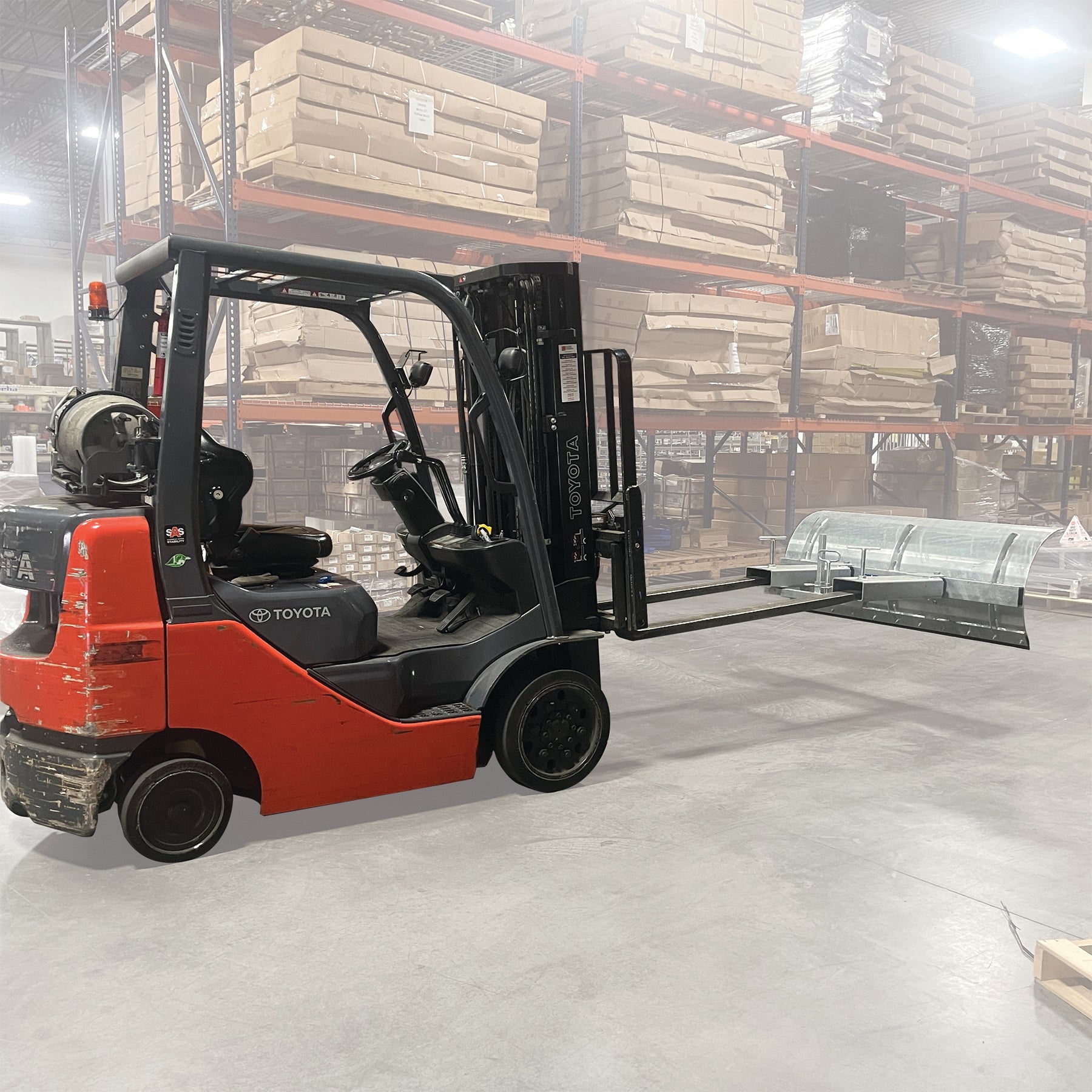 Weha ForkLift Snow Plow Attachment with Angle Adjustment